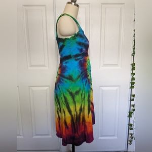 Tye dye dress with elastic